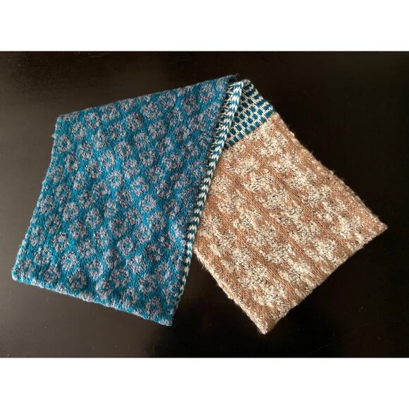 J.JILL Blue/Beige Boho Infinity Scarf sz OS - Picture 3 of 8